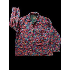 Ruff Hewn Women's Utility Jacket in Floral Pattern - Size M